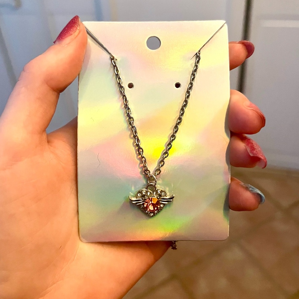 NEW Sailor Moon Silver Heart Wing Necklace